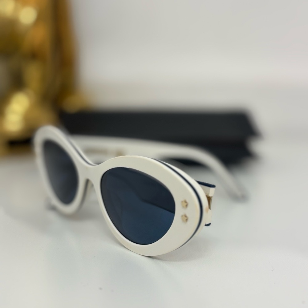 Dior White and Black Sunglasses